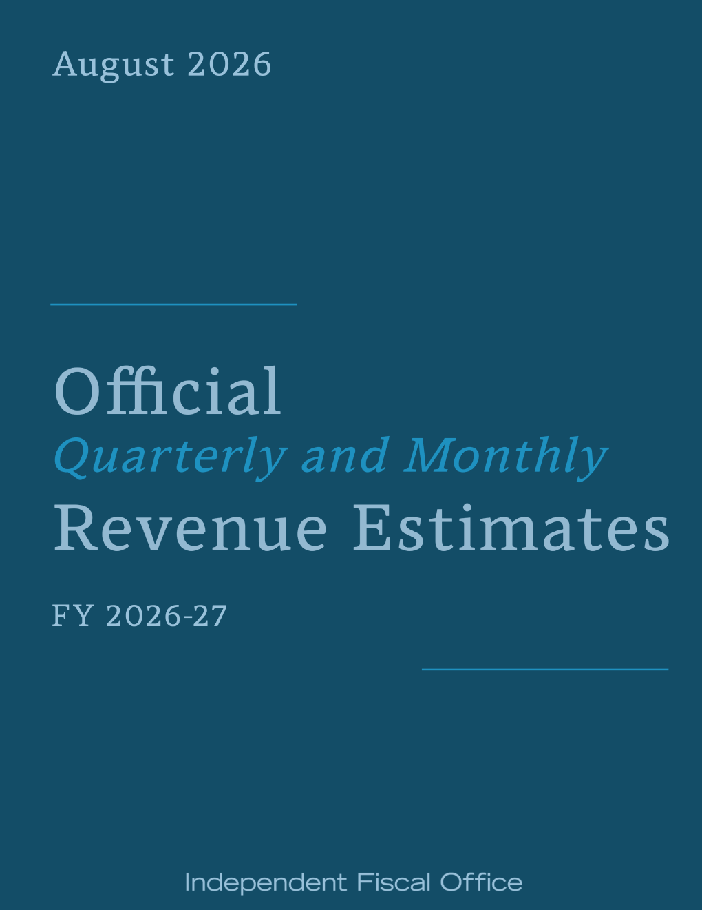 Release thumbnail - Monthly and Quarterly Revenue Estimates - 2026-08-26